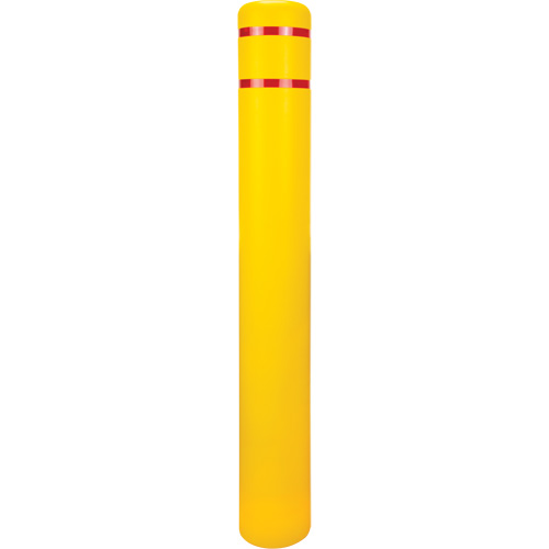 Polyethylene Bollard Cover, 6-5/8" Dia. x 52" L, Red/Yellow Air Extreme Inc.