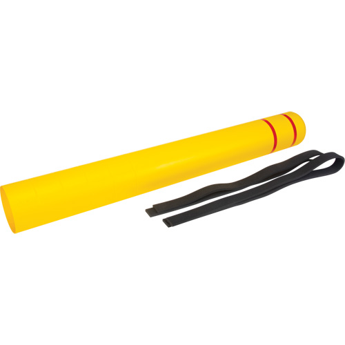 Capuchon en poly&eacute;thyl&egrave;ne pour borne de protection, 6-5/8" dia. x 60" l, Rouge/Jaune Air Extreme Inc.