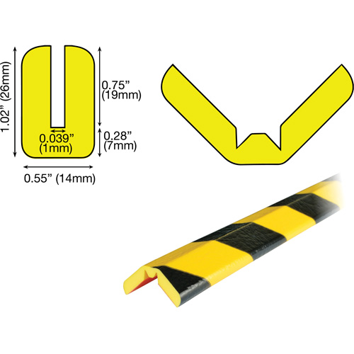 W Profile 5M Edge Protection Bumper Guard, 16.42' (5 m) Long Air Extreme Inc.