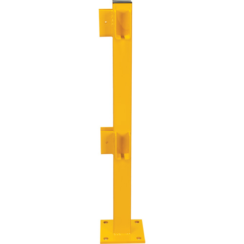 Poteau de coin pour garde-corps l&eacute;gers, Acier, 42" h, Jaune s&eacute;curit&eacute; OSHA Air Extreme Inc.