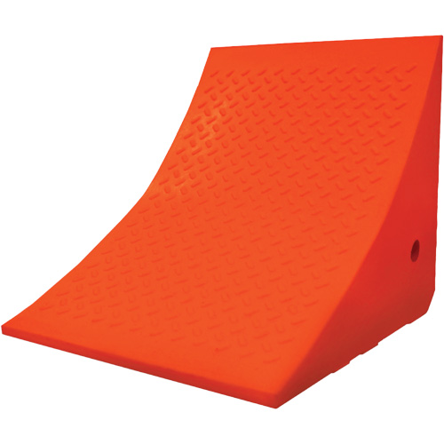 70 Ton Large Equipment Wheel Chock, Urethane, Orange Air Extreme Inc.