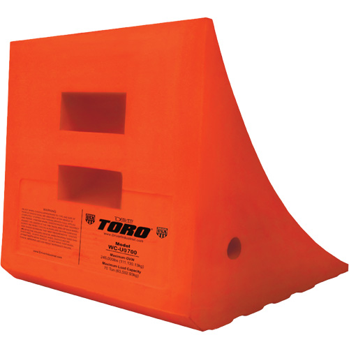 70 Ton Large Equipment Wheel Chock, Urethane, Orange Air Extreme Inc.