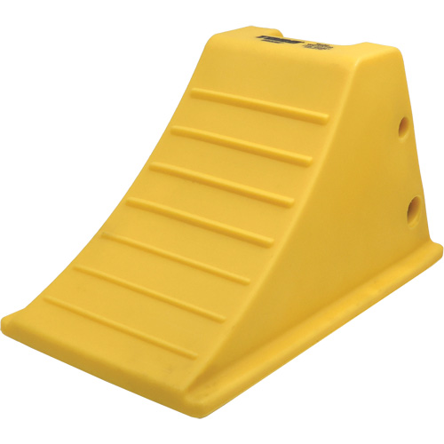 75 Ton Large Equipment Wheel Chock with Grip Pads, Urethane, Yellow Air Extreme Inc.