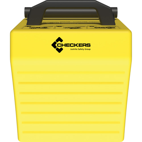 Cale de roue ultra-robuste pour l'exploitation mini&egrave;re Checkers Safety, PEHD, Jaune, 14-1/2" la x 17-1/2" p x 16" h Air Extreme Inc.