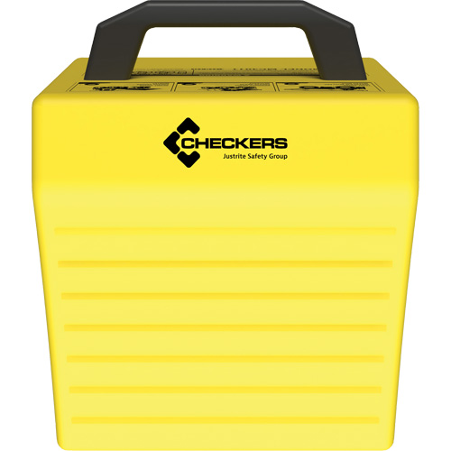 Checkers Safety Heavy-Duty Ultra Class Mining Wheel Chock without Bracket, HDPE, Yellow, 14-1/2" W x 17-1/2" D x 16" H Air Extreme Inc.
