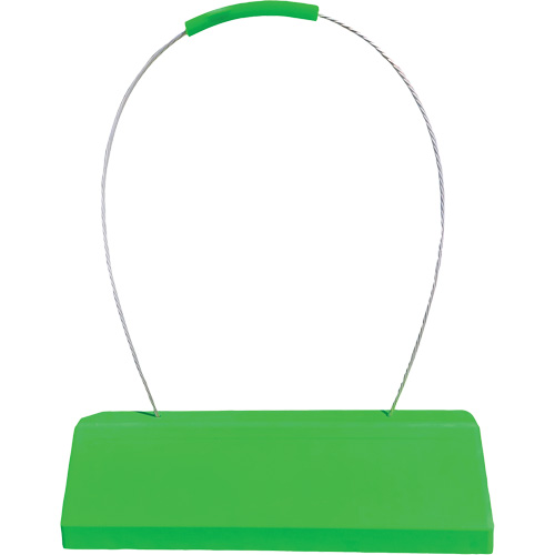 Checkers Safety SafeRay  Aircraft Wheel Chock with Ergonomic Cable Handle, Urethane, Fluorescent Green, 24" W x 8" D x 6" H Air Extreme Inc.