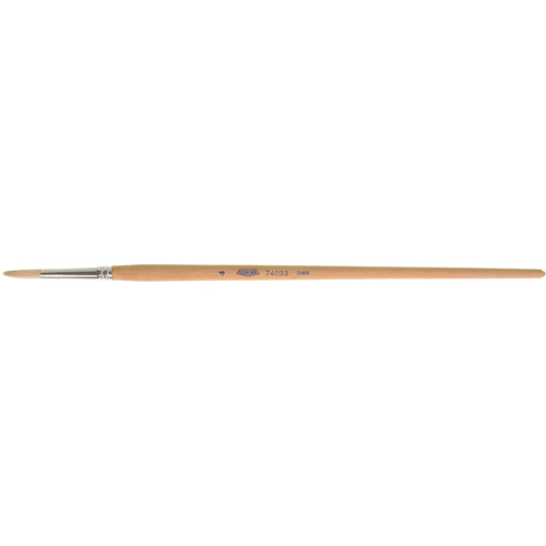 Pinceau de forme ronde en soies blanches pures pour marquage, Largeur de la brosse de 7/32", Soie blanche, Manche &agrave; Bois Air Extreme Inc.