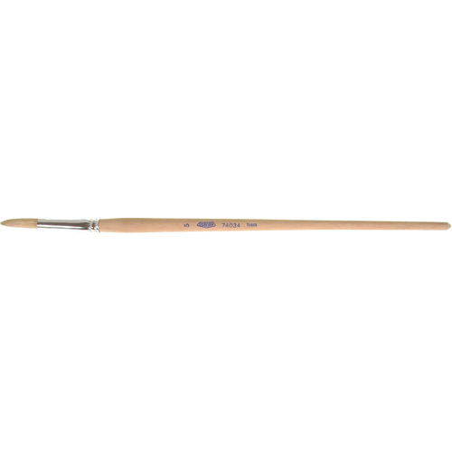 Pinceau de forme ronde en soies blanches pures pour marquage, Largeur de la brosse de 1/4", Soie blanche, Manche &agrave; Bois Air Extreme Inc.