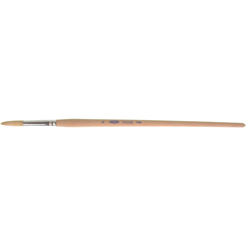 Pure White Bristle Round Marking Paint Brush, 9/32" Brush Width, White China, Wood Handle Air Extreme Inc.