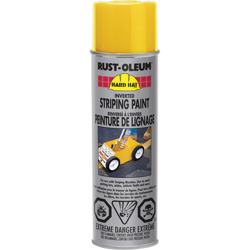 Inverted Striping Paint Spray, Yellow, Aerosol Can Air Extreme Inc.