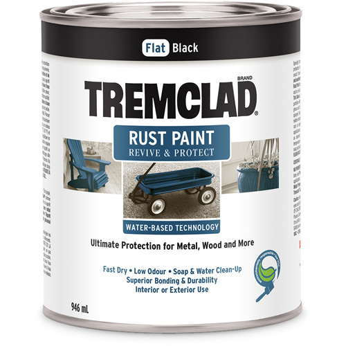 Peinture antirouille &agrave; base d'eau Tremclad, 946 ml, Canette, Noir Air Extreme Inc.