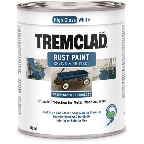 Peinture antirouille &agrave; base d'eau Tremclad, 946 ml, Canette, Blanc Air Extreme Inc.