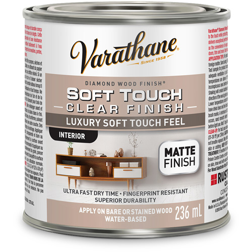 Rev&ecirc;tement &agrave; fini diamant pour bois Varathane, 236 ml, Transparent, Mat Air Extreme Inc.