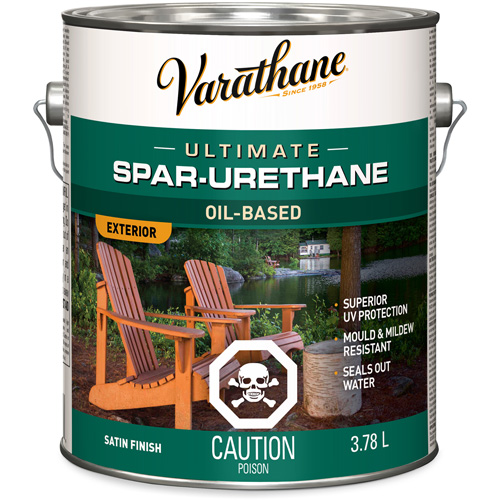 Fini diamant pour bois Varathane ext&eacute;rieur, 3,78 L, Transparent, Satin Air Extreme Inc.