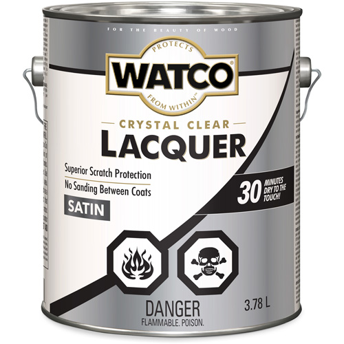 Watco&reg; Lacquer Wood Finish, 3.78 L, Clear, Satin Air Extreme Inc.