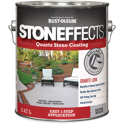 Rev&ecirc;tement &agrave; base de pierre de quartz Stoneffects, 3,78 L, &agrave; l'eau, Textur&eacute;, Gris Air Extreme Inc.
