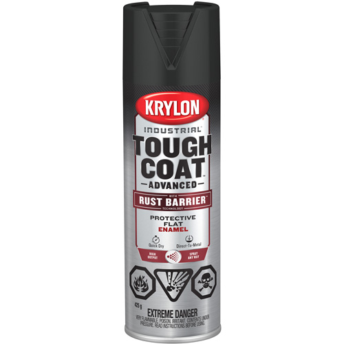 Peinture Tough Coat avec technologie Rust Barrier, Noir, Plat, 425 g, Canette a&eacute;rosol Air Extreme Inc.