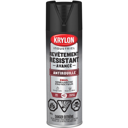 Peinture Tough Coat avec technologie Rust Barrier, Noir, Semi-brillant, 425 g, Canette a&eacute;rosol Air Extreme Inc.