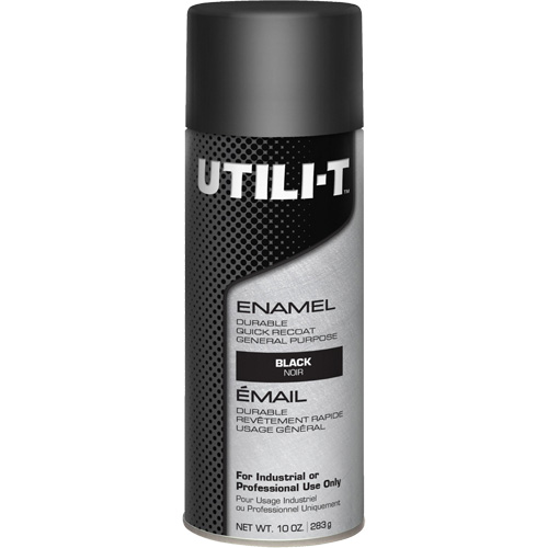 UTILI-T General Purpose Enamel Spray Paint, Black, Gloss, 10 oz./283 g, Aerosol Can Air Extreme Inc.