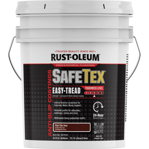 Rev&ecirc;tement d'acrylique SafeTex Easy-Tread, 4 gal., &agrave; l'eau, Plat/Textur&eacute;, Rouge Air Extreme Inc.