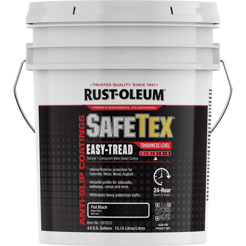 Rev&ecirc;tement d'acrylique SafeTex Easy-Tread, 4 gal., &agrave; l'eau, Plat/Textur&eacute;, Noir Air Extreme Inc.
