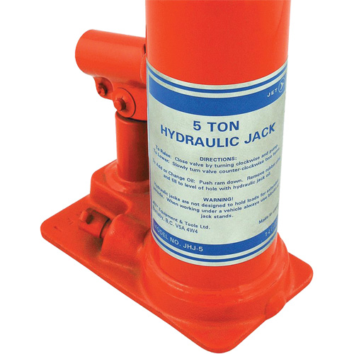 JHJ-5 Crics &agrave; bouteille pour usage tr&egrave;s intensif, 5 tonne(s), 15-3/8" Hauteur &eacute;lev&eacute;e Air Extreme Inc.