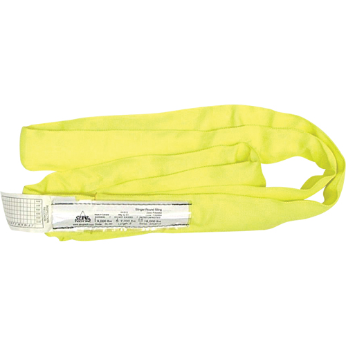 &eacute;lingue ronde en polyester pour &eacute;lingueur, Jaune, 1" la x 12' lo, 9000 lb Charge verticale Air Extreme Inc.