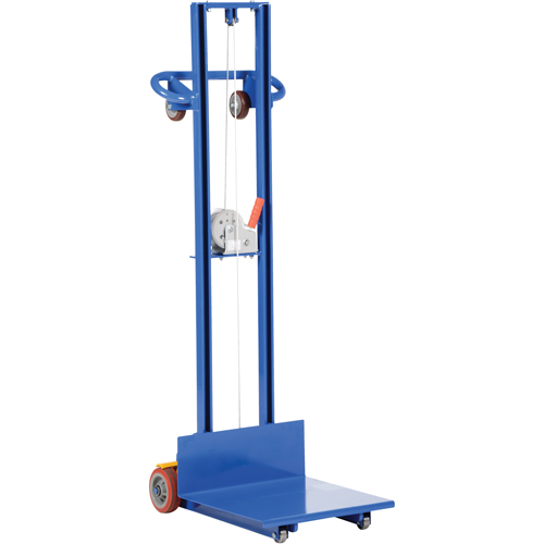 Empileur &agrave; plateforme, M&eacute;canisme Treuil manuel, Capacit&eacute; de 400 lb, Levage max de 58" Air Extreme Inc.