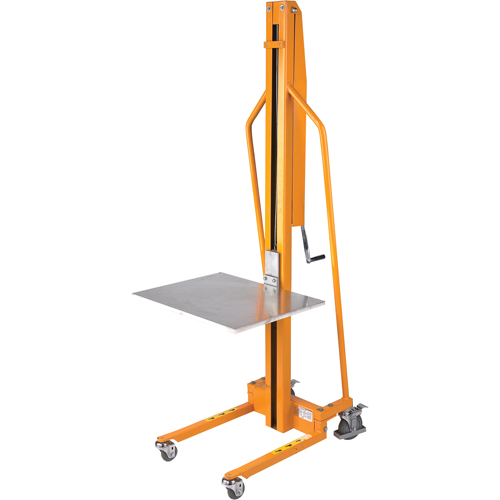 Platform Lift Stacker, Hand Winch Operated, 220 lbs. Capacity, 58-1/2" Max Lift Air Extreme Inc.