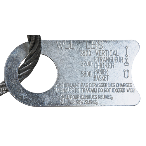 Wire Rope Lifting Sling - Eye & Eye Galvanized Air Extreme Inc.