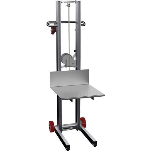Platform Lift Stacker, Hand Winch Operated, 400 lbs. Capacity, 58" Max Lift Air Extreme Inc.