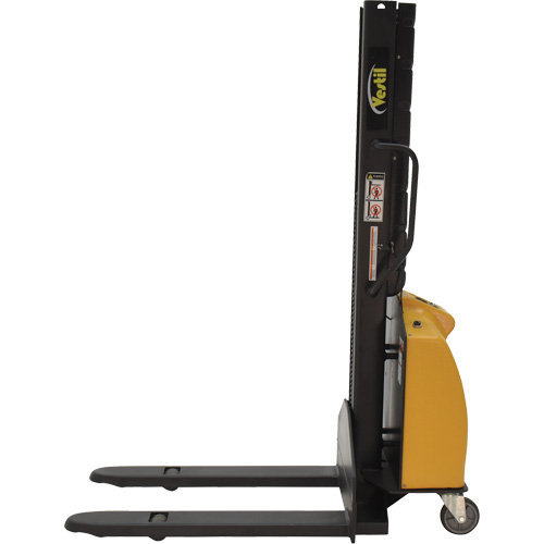 Narrow Mast Powered Lift Stacker, Electric Operated, 1000 lbs. Capacity, 63" Max Lift Air Extreme Inc.
