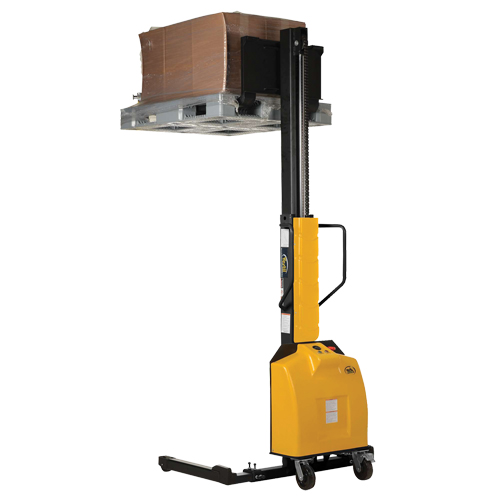 Narrow Mast Powered Lift Stacker, Electric Operated, 1500 lbs. Capacity, 98" Max Lift Air Extreme Inc.