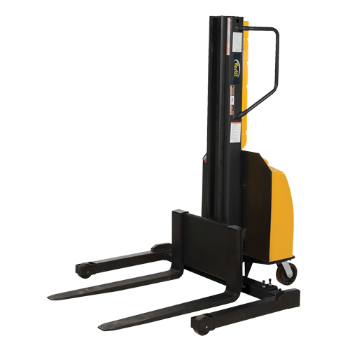 Narrow Mast Powered Lift Stacker, Electric Operated, 1500 lbs. Capacity, 98" Max Lift Air Extreme Inc.