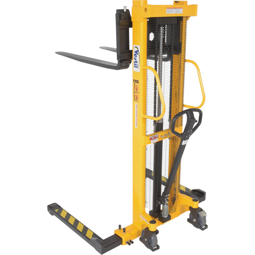 Manual Hydraulic Stacker, Hand Pump Operated, 2000 lbs. Capacity, 63" Max Lift Air Extreme Inc.