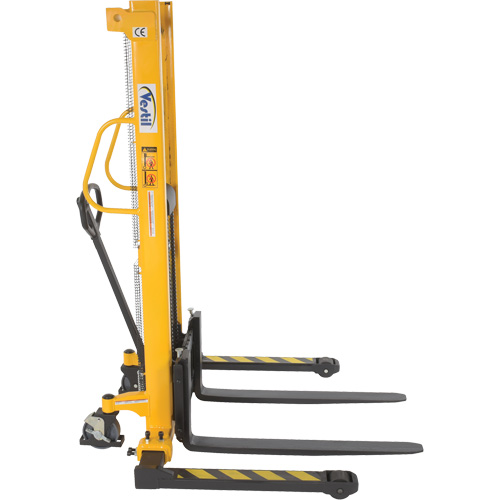 Manual Hydraulic Stacker, Hand Pump Operated, 2000 lbs. Capacity, 63" Max Lift Air Extreme Inc.