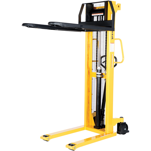 Manual Hydraulic Stacker, Hand Pump Operated, 2000 lbs. Capacity, 63" Max Lift Air Extreme Inc.