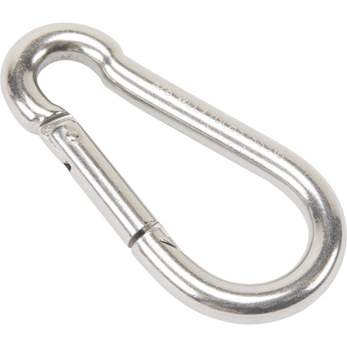Mousqueton en acier inoxydable, 770 lb (0,385 tonne) Charge d'utilisation max., 3/8" Taille, 5/8" Oeil Air Extreme Inc.