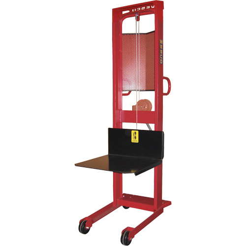 Winch Stacker, Hand Winch Operated, 1000 lbs. Capacity, 70" Max Lift Air Extreme Inc.