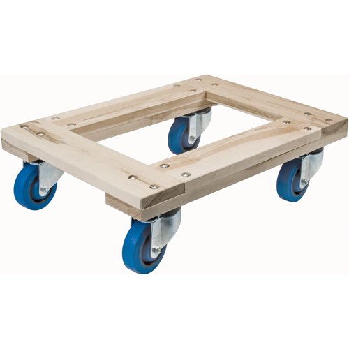 Chariots en bois franc - usage intensif, Roues en Caoutchouc, Capacit&eacute; de 1400 lb, 18" la x 30" p x 7" h Air Extreme Inc.