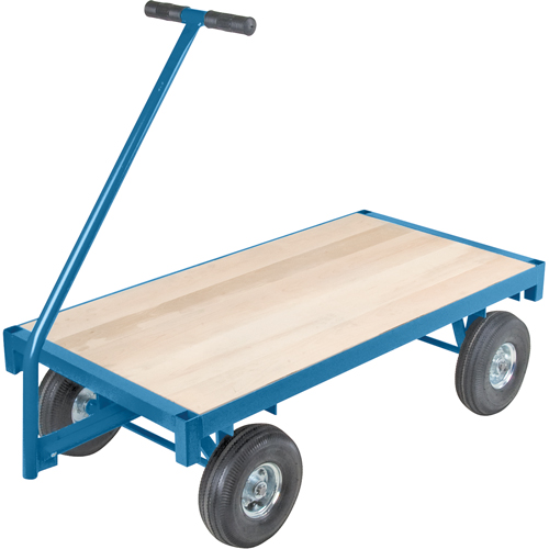 Chariots wagon ergonomiques &agrave; plateforme, 30" la x 60" lo, 45" Poign&eacute;e, 1000 lb Capacit&eacute;, 10" Dia. de roue, Pneumatique Roues Air Extreme Inc.