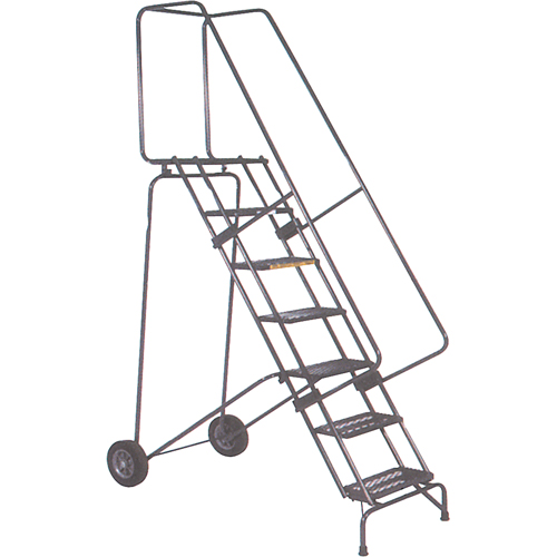 Fold-N-Store Rolling Ladders, 9 Steps, Perforated, 90" High Air Extreme Inc.