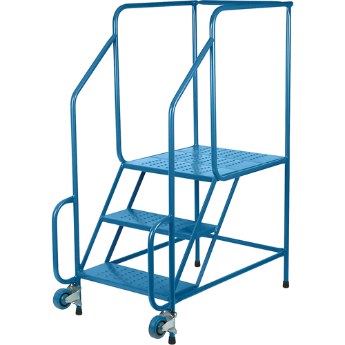 Tilt-N-Roll Ladders, Steel, 3 Steps, 22" Wide, 24" D x 27" H Top Step Air Extreme Inc.