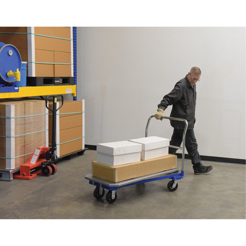 Platform Cart, 48" L x 24" W, 1500 lbs. Capacity, Mold-on Rubber Casters Air Extreme Inc.