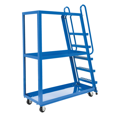 Stock Picking Cart, Steel, 21-7/8" W x 56-1/8" D, 3 Shelves, 1000 lbs. Capacity Air Extreme Inc.