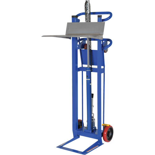 Gerbeur &agrave; plateforme hydraulique, M&eacute;canisme Pompe au pied, Capacit&eacute; de 750 lb, Levage max de 52" Air Extreme Inc.
