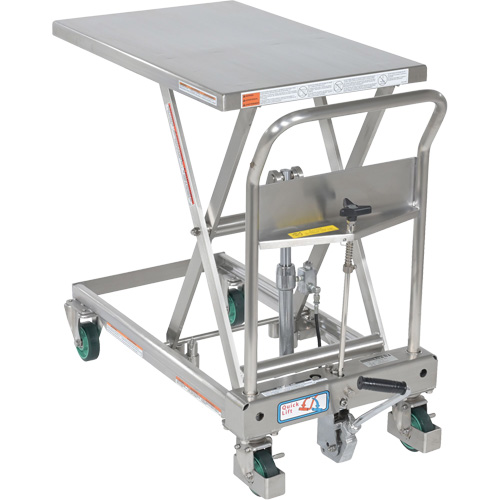 Table &eacute;l&eacute;vatrice hydraulique &agrave; ciseaux, 31-1/2" lo x 19-1/2" la, Acier inoxydable, Capacit&eacute; 550 lb Air Extreme Inc.