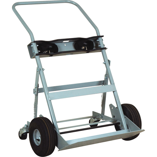 Four-Wheel Cylinder Hand Trucks, Pneumatic Wheels, 28" W x 6" L Base, 1000 lbs. Air Extreme Inc.