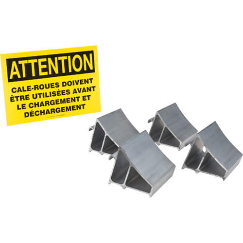 Aluminum Wheel Chock Kit, 7" W x 6" D x 6" H Air Extreme Inc.