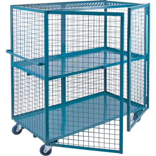 Wire Mesh Truck, 2 Tiers, 63" L x 26" W x 62.5" H, 2400 lbs. Cap. Air Extreme Inc.